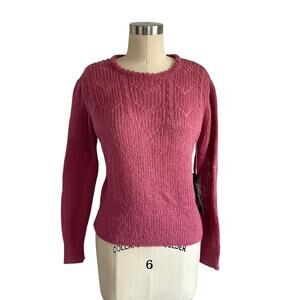 Vintage Rose Pink Pullover Sweater Blouse: Barbiecore, NOS, Pink, Autumn/Fall
